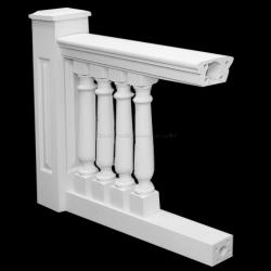 Classic Stone Custom Balustrade System - Balustrade Design Option #5 - Chadsworth Columns: shop.columns.com